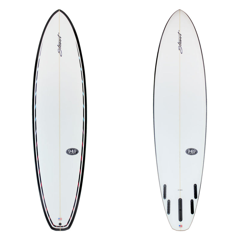Stewart Mid-Length 7'6" 949-Comp (7'6", 22 1/2", 2 7/8") B#129236 with black rails
