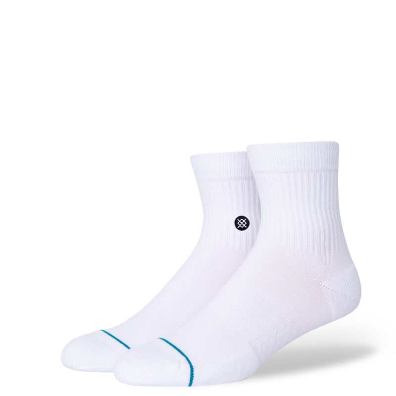 STANCE ICON QUARTER SOCKS-WHITE
