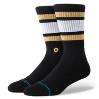 STANCE BOYD ST CASUAL MEN'S CREW SOCK BLACK BROWN