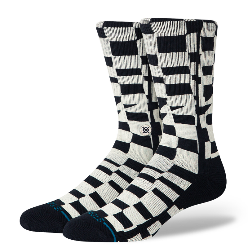 STANCE WAVE CHECK CREW SOCK