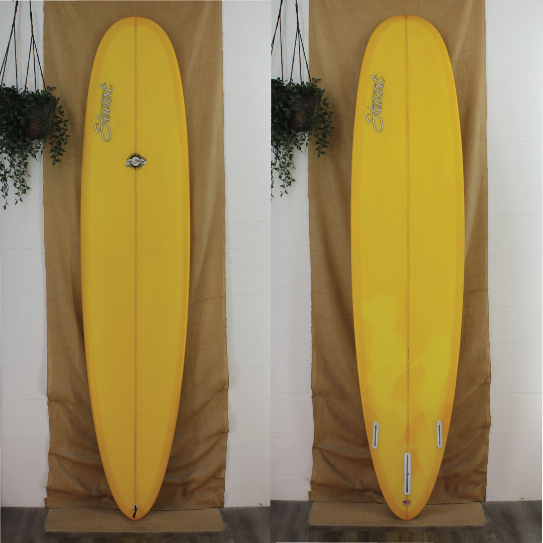 stewart redline 11 longboard poly with a yellow resin tint