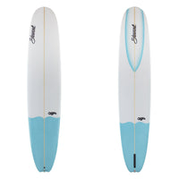 Stewart Longboard 9'8" Bird (9'8", 23 3/4", 3 3/8") B#129116 with a light blue tail dip Gloss & Polish