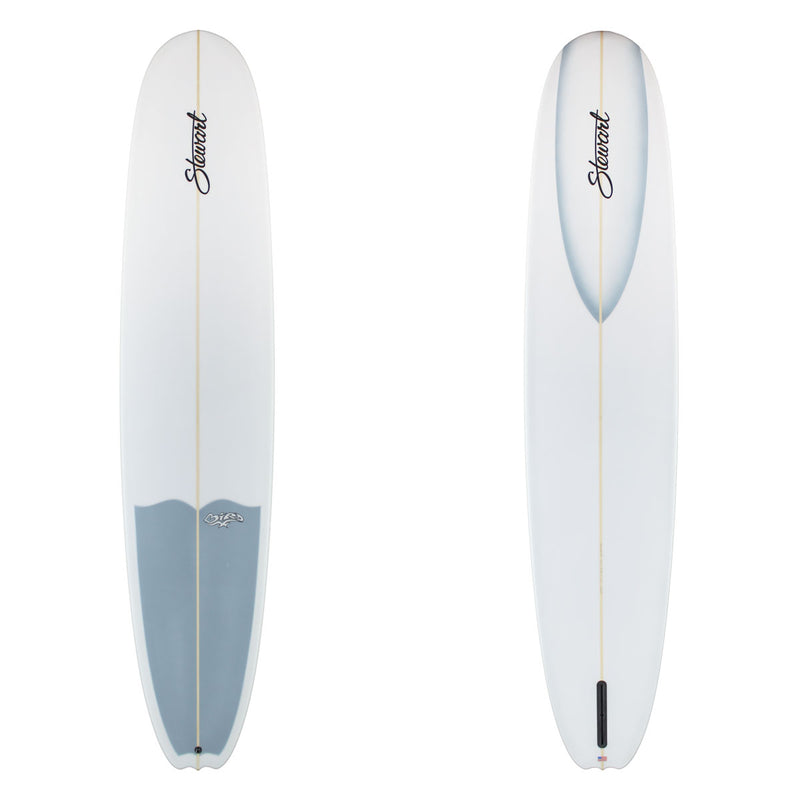 Stewart Longboard 9'4" Bird (9'4", 23 1/2", 3 1/4") B#129514 with a gray tail dip on the deck