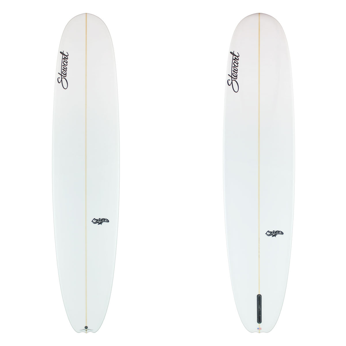 Stewart Longboard 9'0" Bird (9'0", 23", 3") B#129910 clear and sanded only with black logos