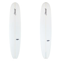 Stewart Longboard 9'4" Bird (9'4", 23 1/2", 3 1/4") B#129937 Clear with Black logos, white finboxes, sand only