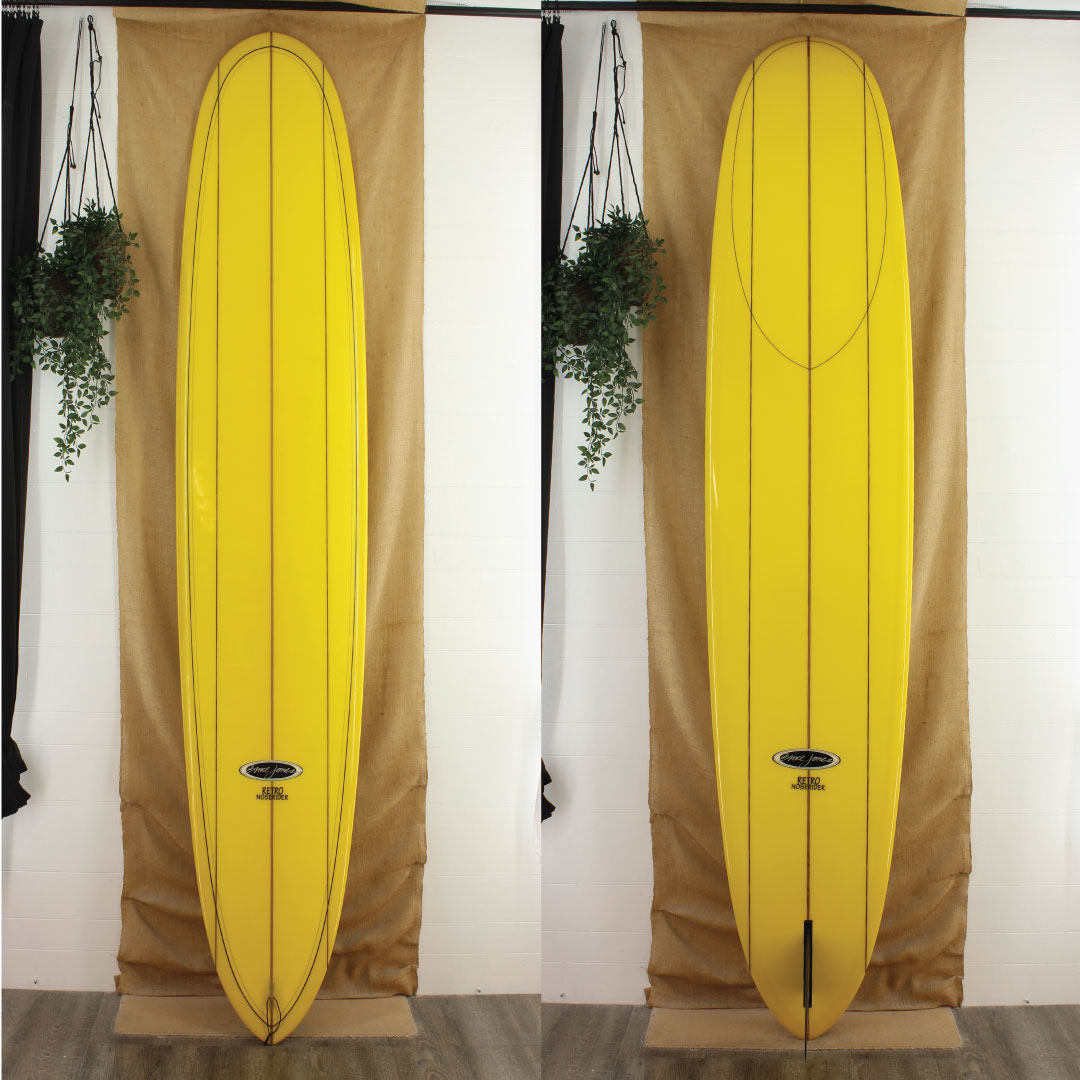 bruce jones retro noserider yellow resin tint 3x stringer 