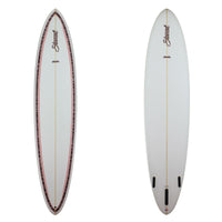 Stewart 9'6" Clydesdale Longboard with black and grey rails and red pinline (9'6", 24", 3 3/4") B#128263