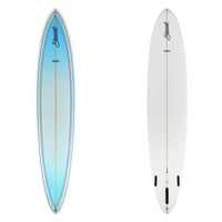 Stewart Longboard 10'0" Clydesdale (10'0", 23 3/4", 4") B#129124 with a blue to light blue fade panel on the deck