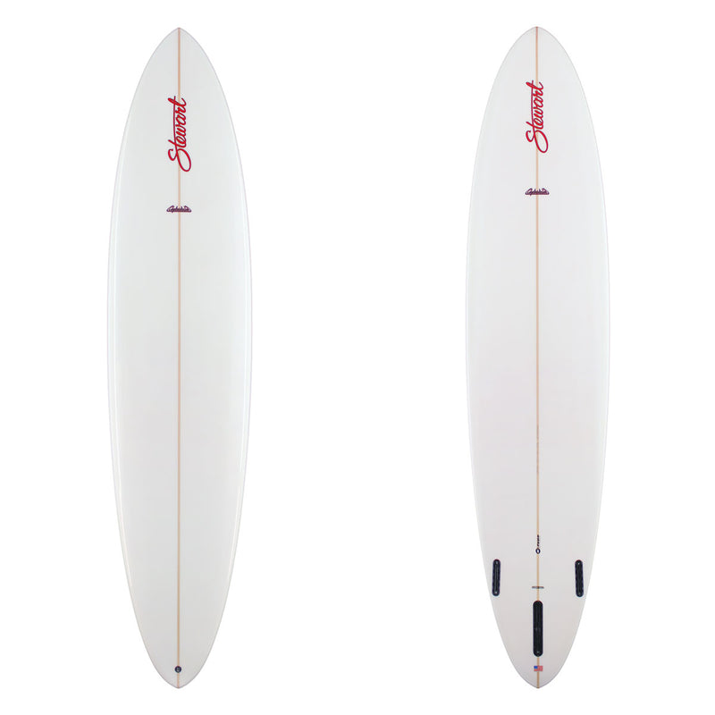Stewart Longboard 9'0" Clydesdale (9'0", 24", 3 5/8") B#129793 clear and sanded only with red logos