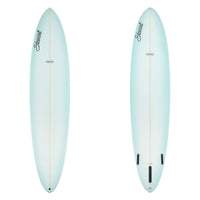 Stewart Longboard 9'0" Clydesdale (9'0", 24", 3 5/8") B#130239 with a light blue fade on the deck and bottom