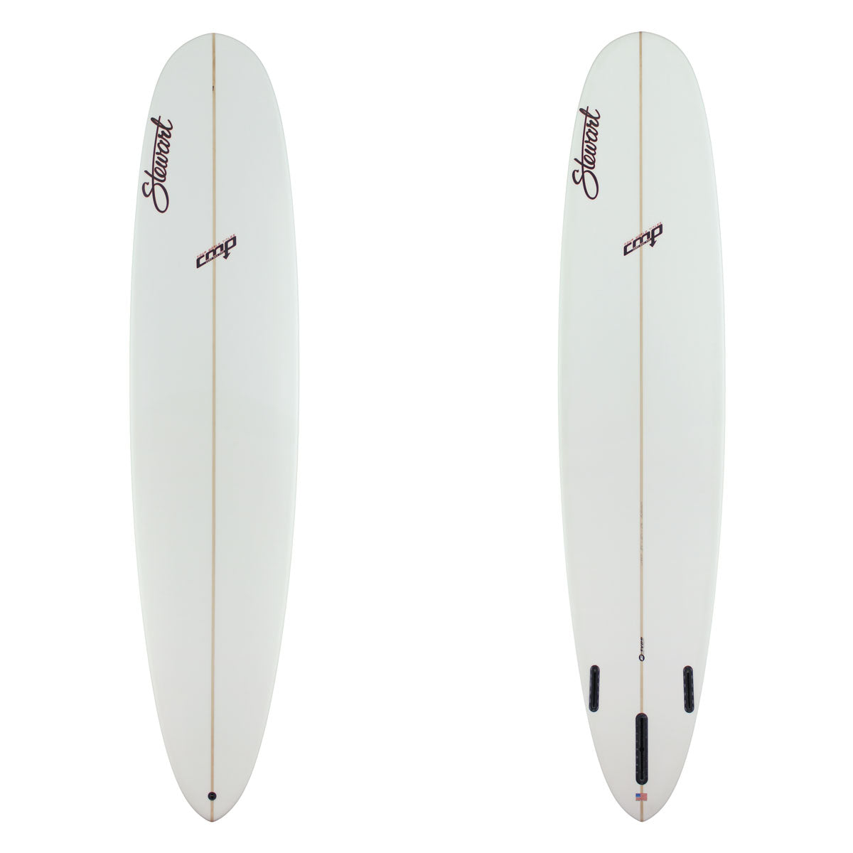 Stewart Longboard 8'6" CMP (8'6", 22 1/4", 2 5/8") B#129917 Clear with red and black logos