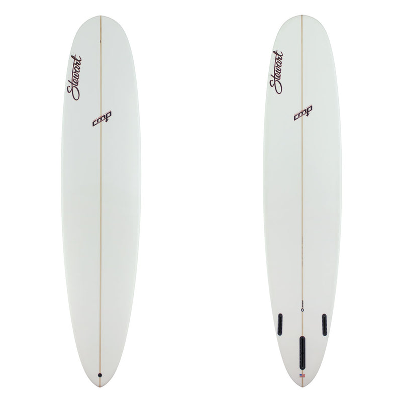 Stewart Longboard 8'6" CMP (8'6", 22 1/4", 2 5/8") B#129917 Clear with red and black logos