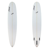 Stewart Longboard 9'0" CMP (9'0", 22 5/8", 2 5/8") B#130031 clear and sanded only with black logos