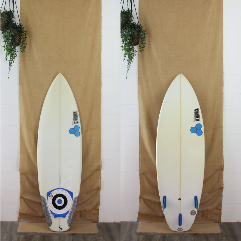 deck and bottom of channel islands shortboard