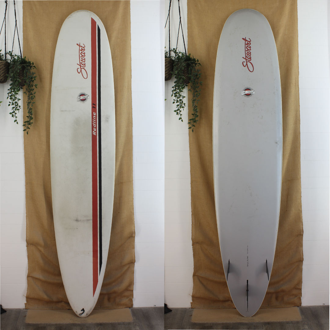 USED Stewart Redline 11 Hydro Cush Longboard 9'0 x 23 1/2 x 3 1/4