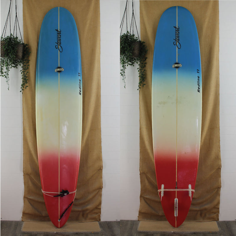 USED Stewart Redline 11 Longboard Epoxy 9'0 x 23 1/8 x 3 1/8