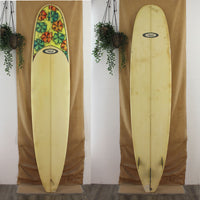 USED Stewart 9'0" x 22 3/4" x 2 7/8" Poly Longboard with aloha nose panel 
