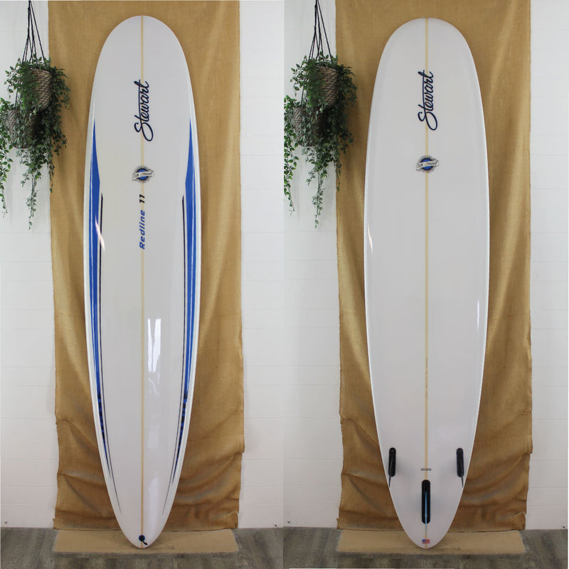 USED Stewart Redline 11 Longboard Poly 9'0 x 24 x 3 1/2 Gloss & Polish