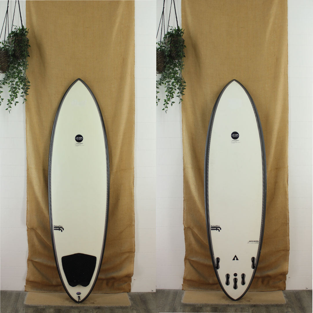 USED Hayden Shapes Hypto Krypto 6'8" x 22" x 3 1/4" EPS Shortboard black rails white deck and bottom 