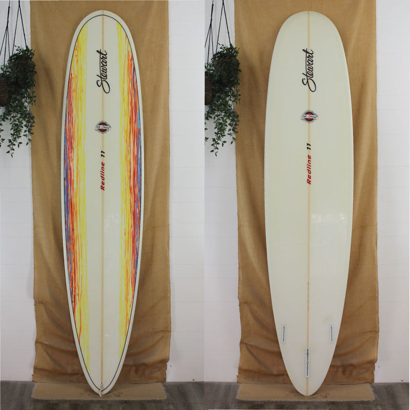 USED Stewart Redline 11 Longboard Poly 9'0 x 23 1/2 x 3 1/8 