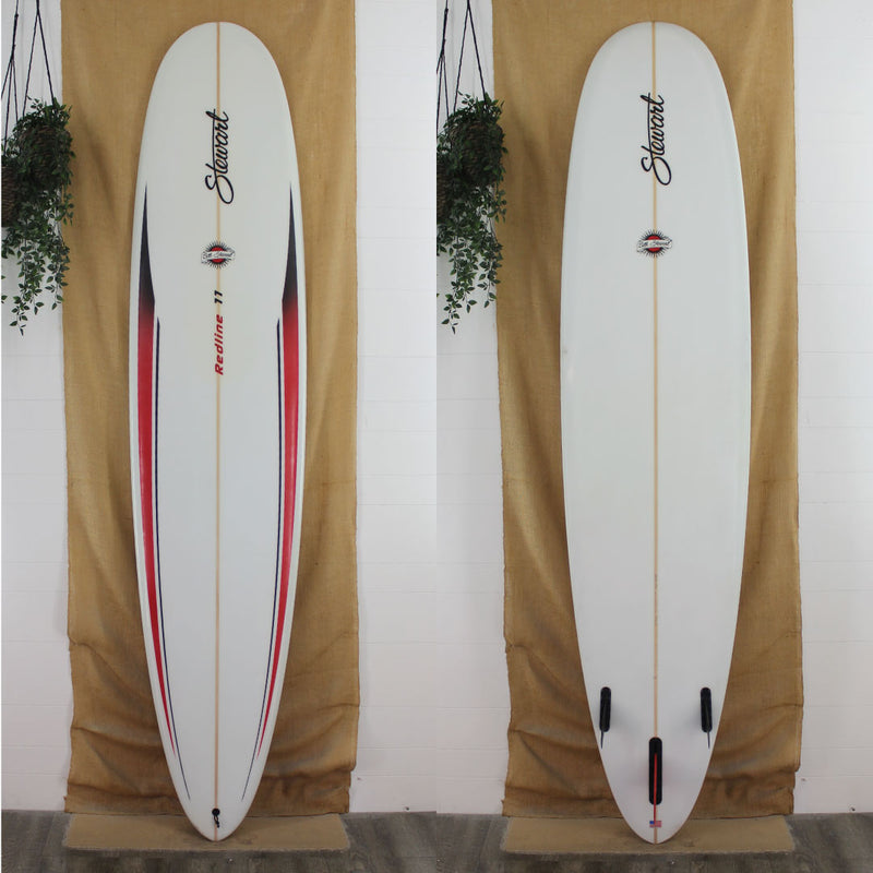 USED Stewart Redline 11 Longboard Poly 9'0 x 23 1/2 x 3 1/4