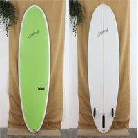 Lime green color on deck with white rails and white bottom