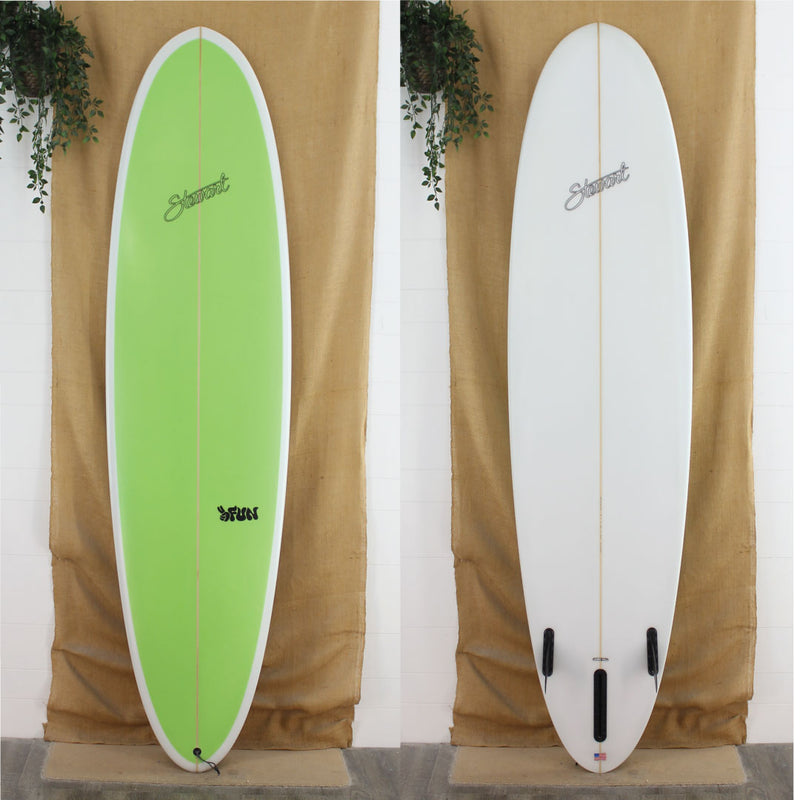 Lime green color on deck with white rails and white bottom