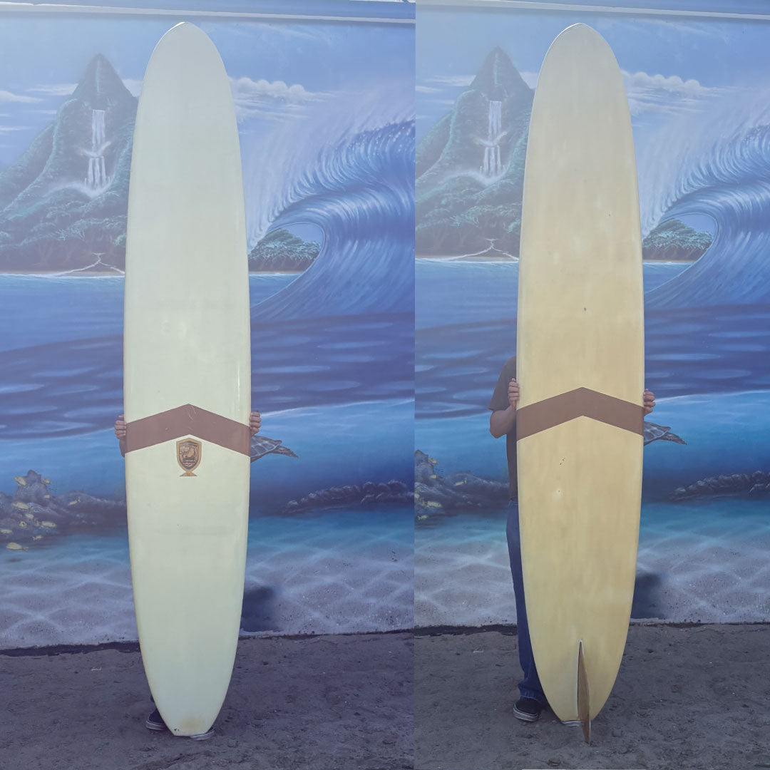 USED Vintage Gordie Glass on D-Fin 10'0