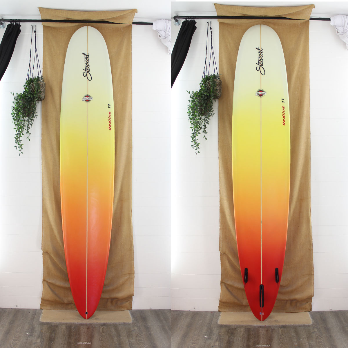USED Stewart Redline 11 "Bill Stewart" Hand Shape Longboard Poly 10'0 x 23 1/2 x 3 1/8