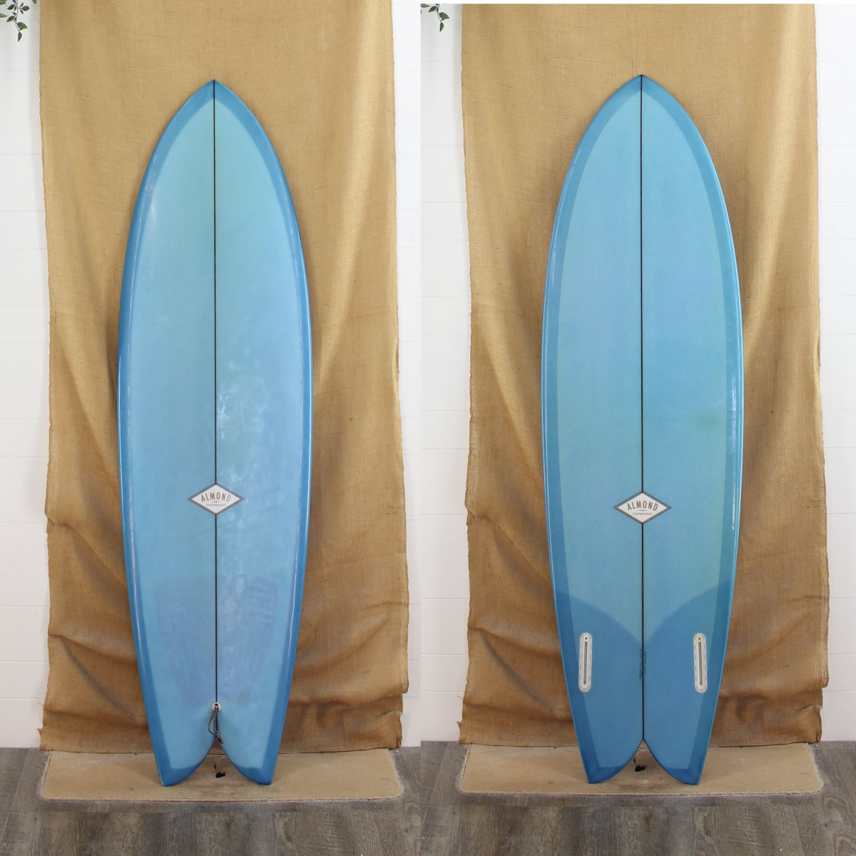 USED Almond Surfboards Fish 6'0" x 21" x 2 3/4" POLY