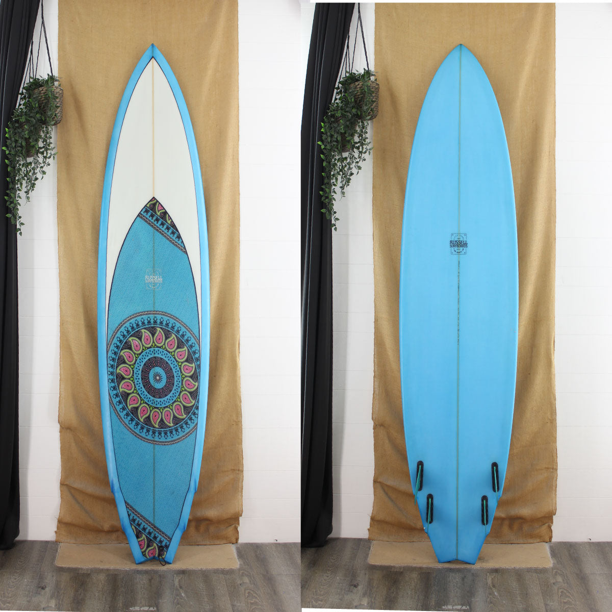 USED Russell Longboard 8'8" x 23 1/2" x 3 1/4" POLY