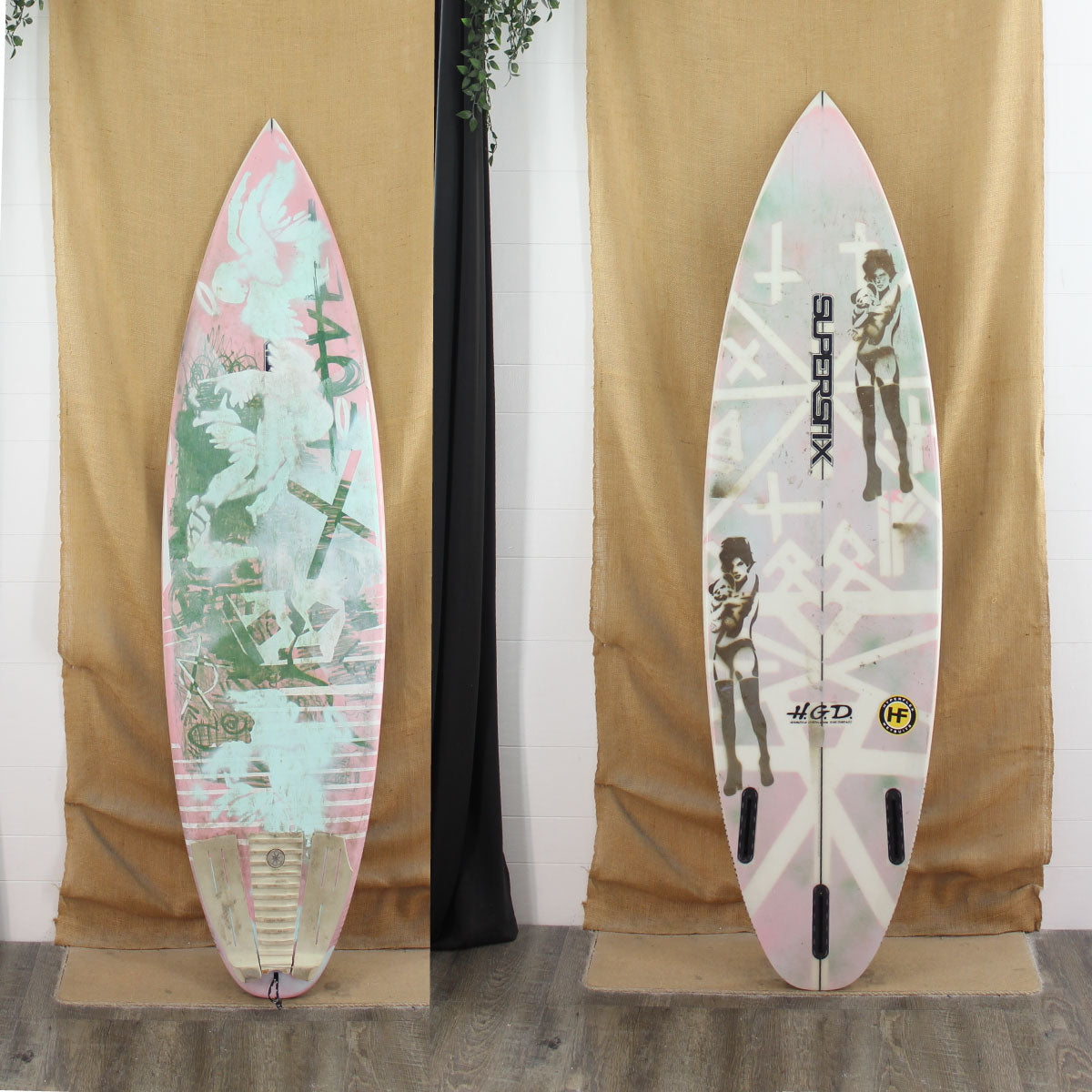 USED Superstix Hamish Graham Shortboard 5'11" x 19 1/4" x 2 1/2" POLY