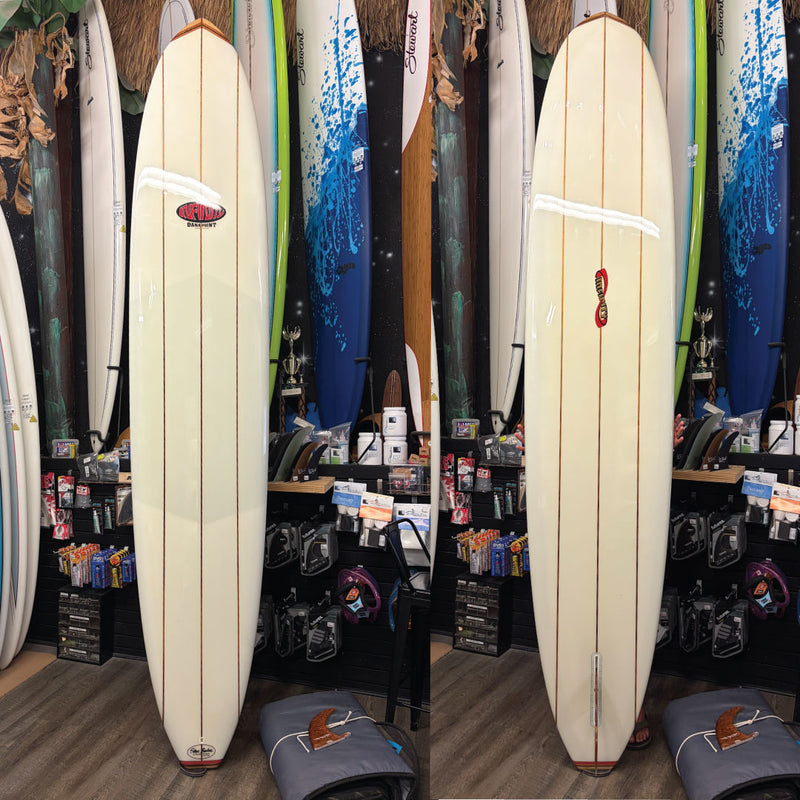 Deck and bottom view of USED Infinity Longboard 10'0" x 24 1/2" x 3 POLY Gloss and Polish