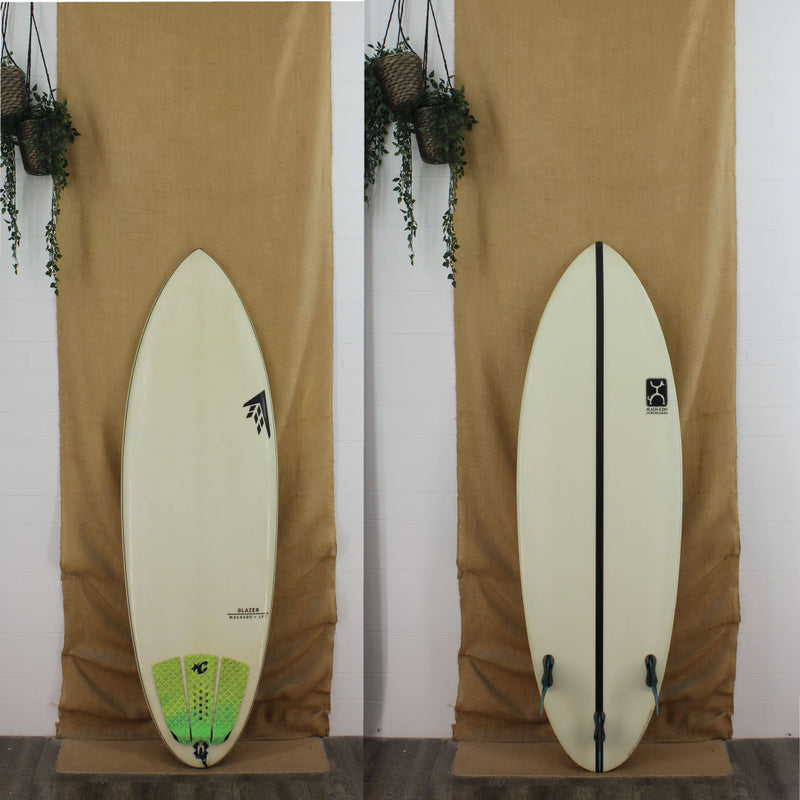 Machado Glazer 6'0" x 22" x 2 7/8" Epoxy Short Board with fins and green trac pad