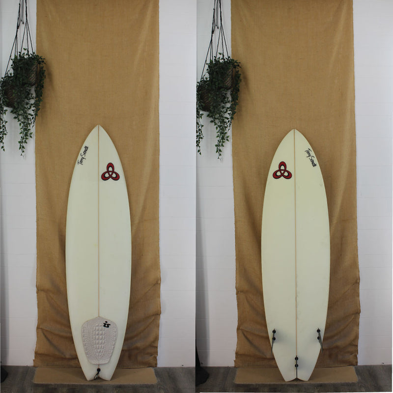 clear terry senate longboard with white track pad 