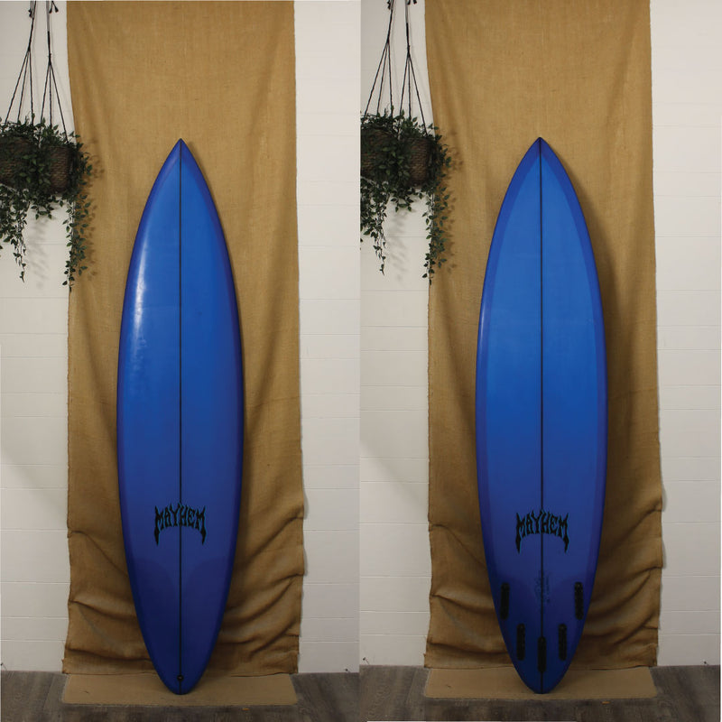 USED Lost Mayhem shortboard 7'6"x21"x3" POLY BLUE