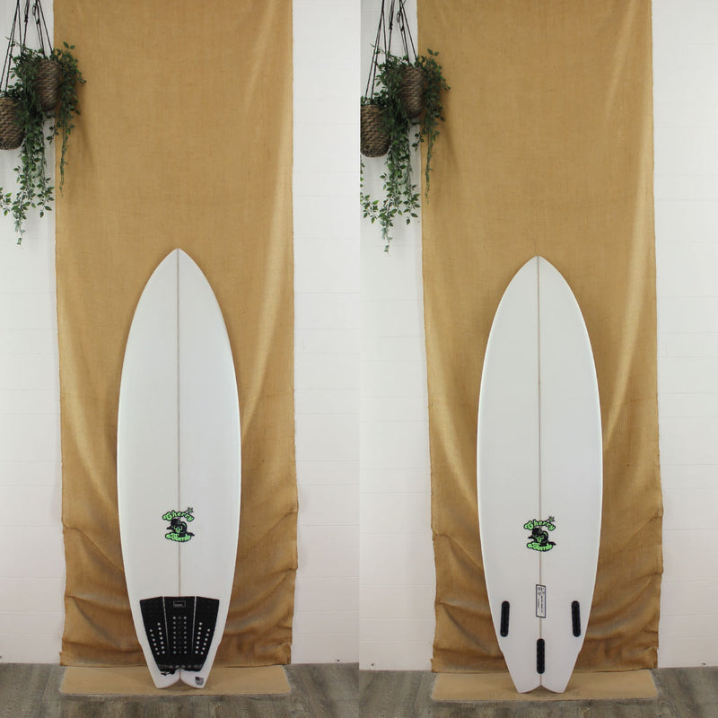 USED Cherry Bomb 5'11" x 20 1/4" x 2 3/8" POLY hybrid shortboard