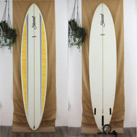USED Stewart Clydesdale 9'6" x 24" x 3 3/4" EPS Longboard yellow fin rope deck panels