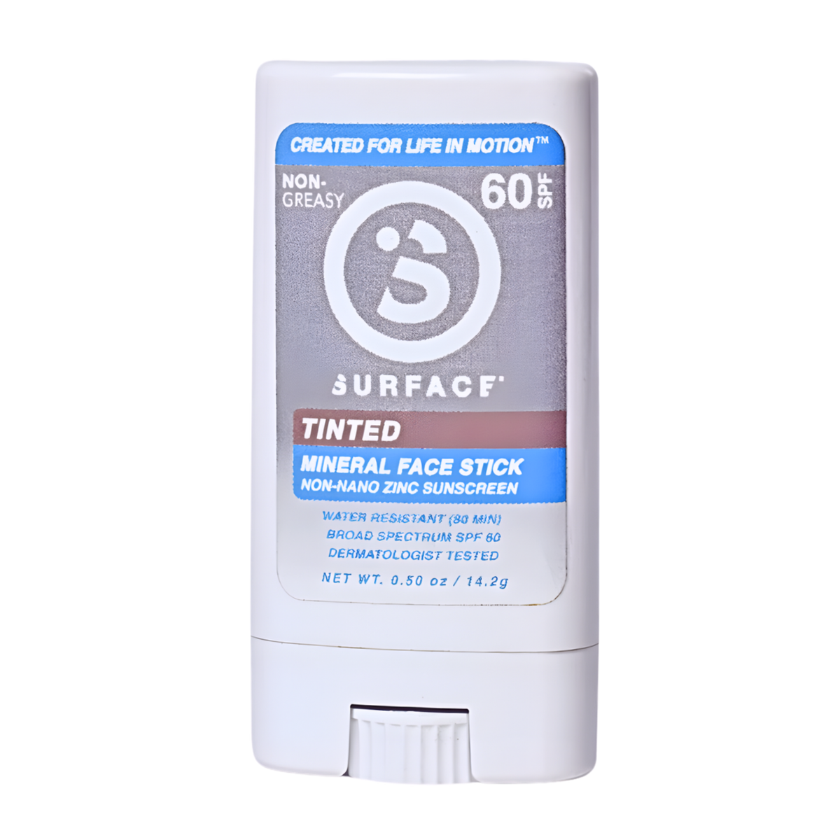Surface Tinted Mineral Face Stick sunscreen on a white background