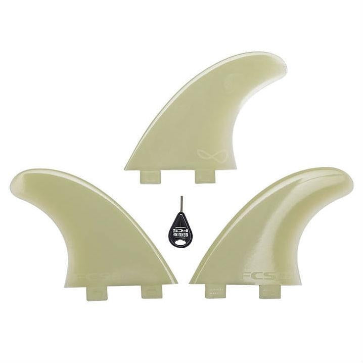 M5 NATURAL GLASS FLEX TRI THRUSTER SURFBOARD FINS