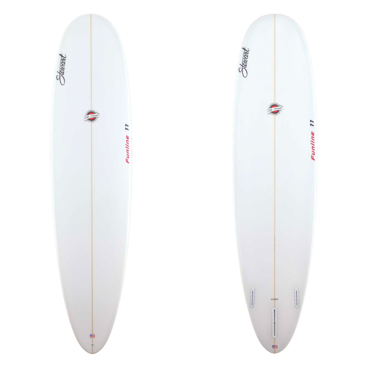 stewart longboard 8'0" Funline 11 (8'0", 23", 3") B#129223 all white
