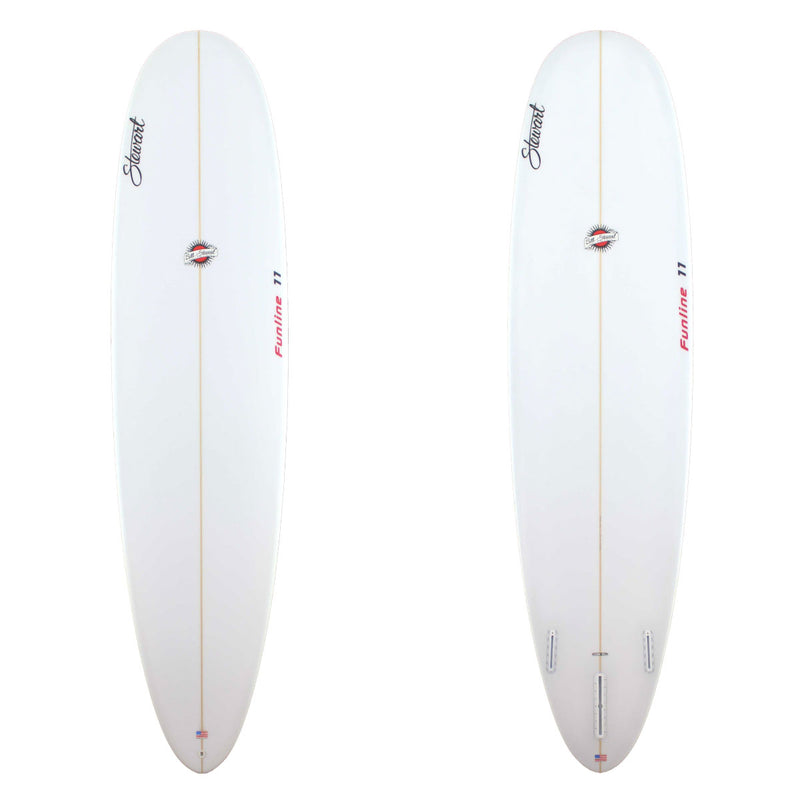 stewart longboard 8'0" Funline 11 (8'0", 23", 3") B#129223 all white