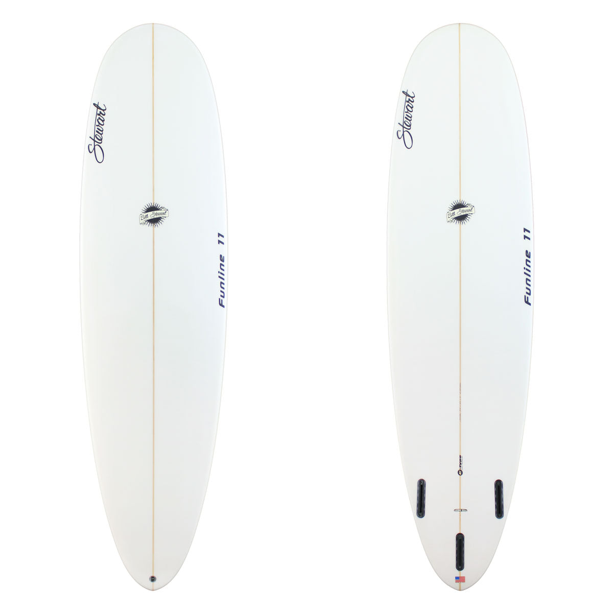 Stewart Mid-Length 7'0" Funline 11 (7'0", 22", 3") B#129385 clear and sanded only