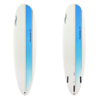 Stewart Midlength 7'0" Funline 11 (7'0", 22", 3") B#129510 Blue to Light blue pinline fade with black pinline. Clear on deck and bottom. Black Stewart and Funline Logos. Sand Only.