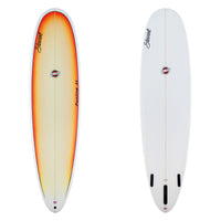 Stewart Mid-Length 7'6" Funline 11 (7'6", 22 1/2", 3") B#129240 with orange  to white clear panel on the deck