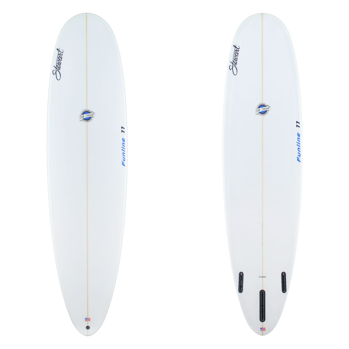 Stewart Mid-Length 7'6" Funline 11 (7'6", 22 1/2", 3") B#129242 clear and sanded only