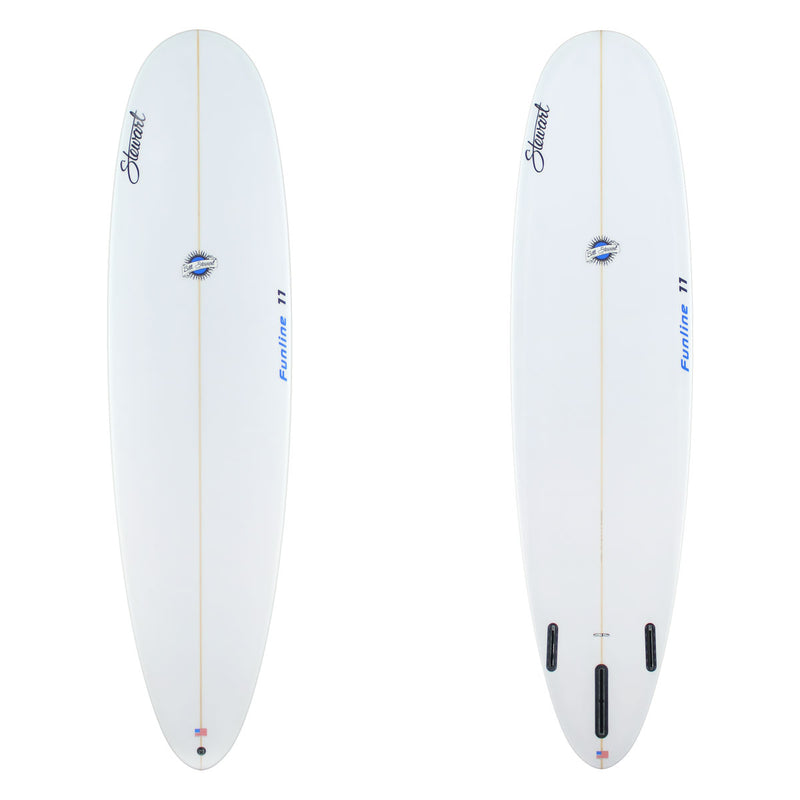 Stewart Mid-Length 7'6" Funline 11 (7'6", 22 1/2", 3") B#129242 clear and sanded only