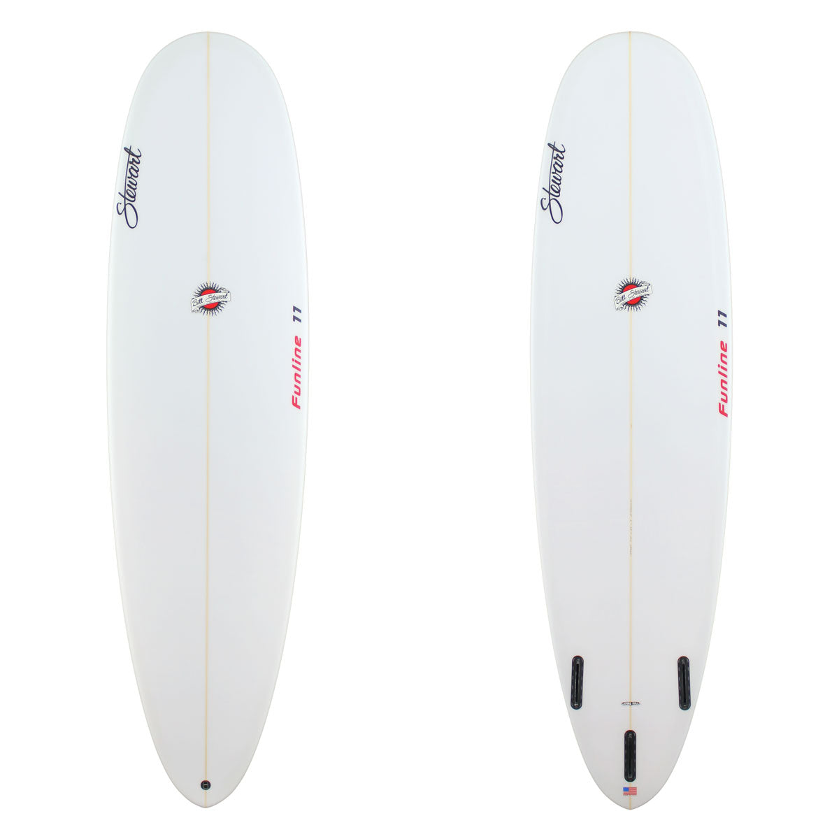Stewart Mid-Length 7'0" Funline 11 (7'0", 22", 3") B#129384 lear and sanded only