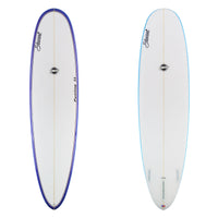 Deck and bottom of Glossed and Polished Funline 11 with purple rails on the deck and blue rails on the bottom 