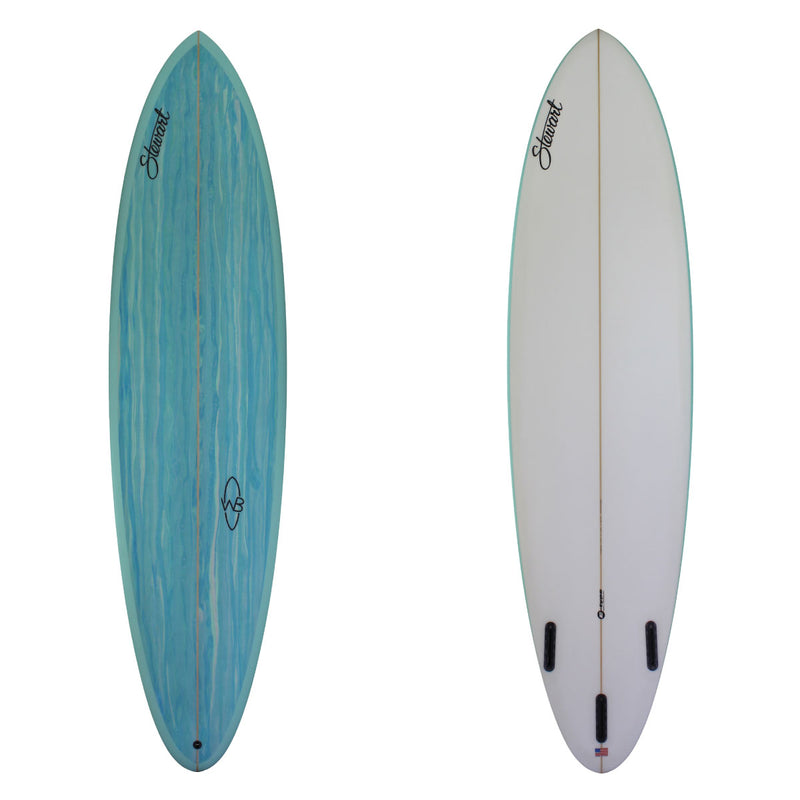 stewart wild bill with blue rails and blue deck swirl 